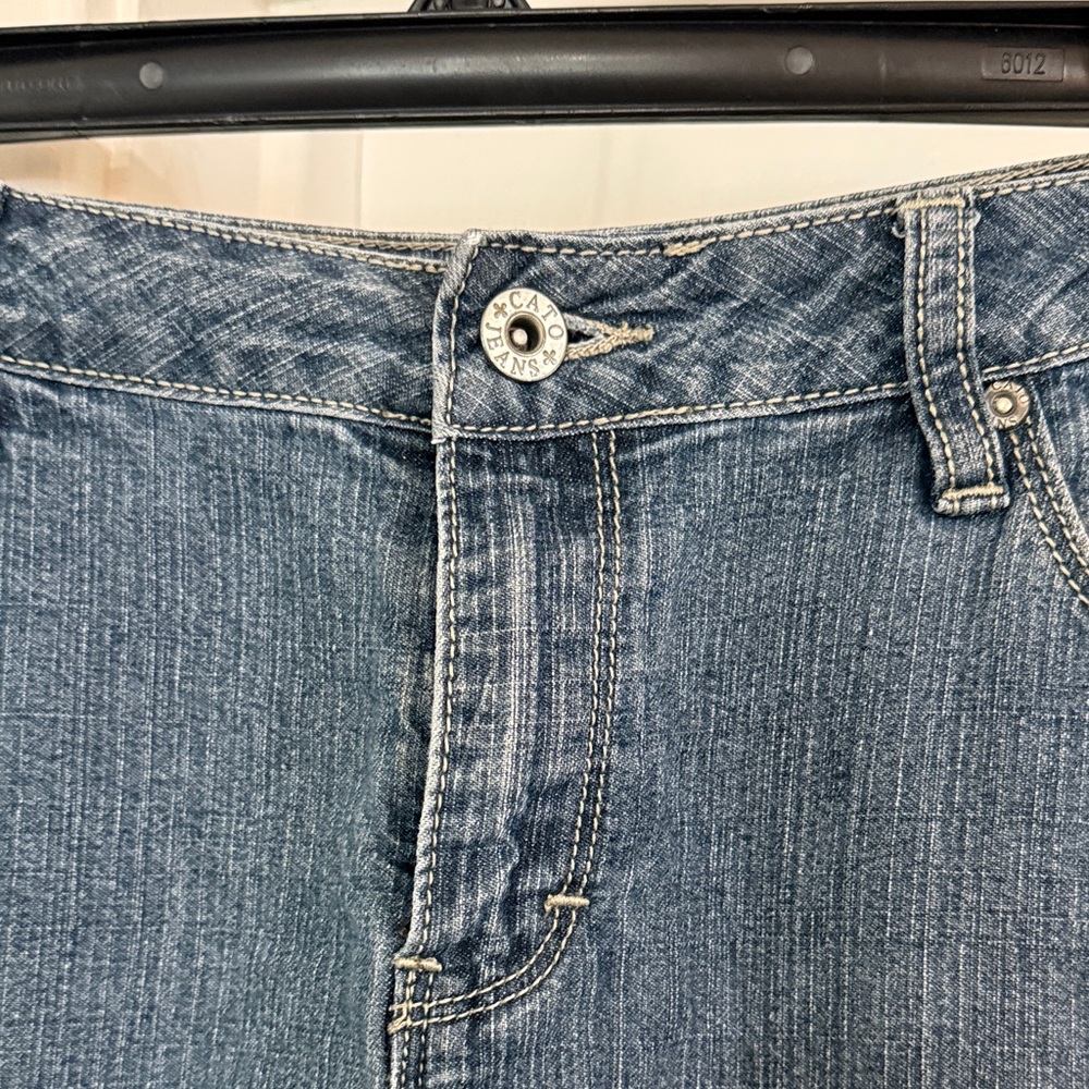 Cato Dark Blue Jean Denim Maxi Skirt Sz 10 - Picture 4 of 7